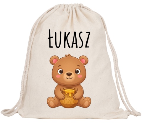 Worek na buty kapcie Plecak Mocny do Szkoły Przedszkola z imieniem Dziecka