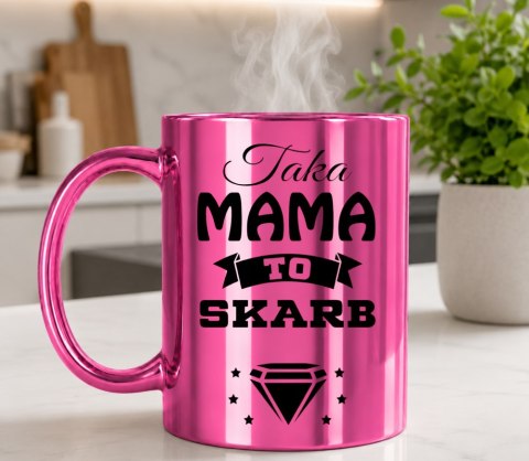 Kubek różowy Twój nadruk Tekst Grafika Logo Gadżet Prezent Reklama