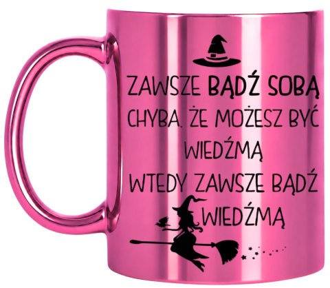 KUBEK RÓŻOWY METALIK PREZENT DLA DZIEWCZYNY KOLEŻANKI ŻONY NA RÓŻNE OKAZJE