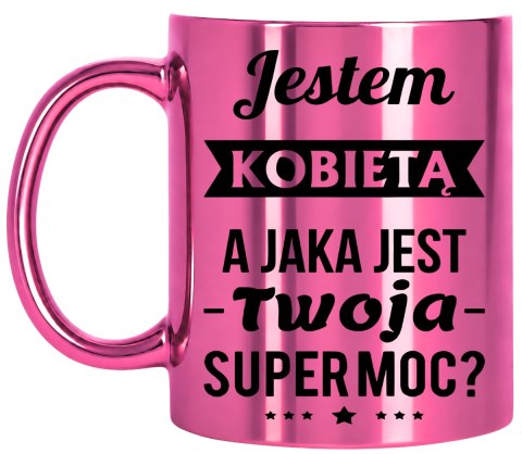 KUBEK RÓŻOWY METALIK PREZENT DLA DZIEWCZYNY KOLEŻANKI ŻONY NA RÓŻNE OKAZJE