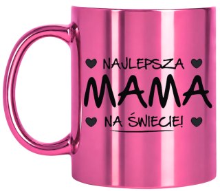 KUBEK RÓŻOWY PREMIUM Z NADRUKIEM DLA MAMY TEŚCIOWEJ PREZENT DZIEŃ MATKI