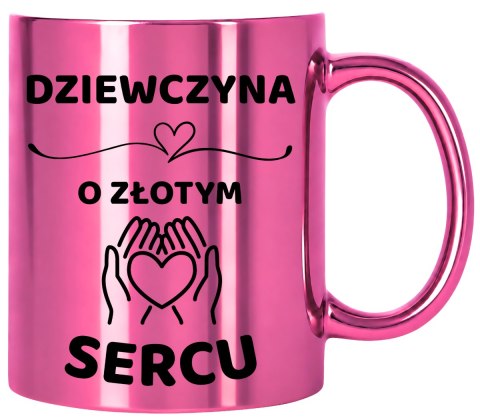 Kubek różowy z dedykacją wyjątkowy prezent dla DZIEWCZYNY