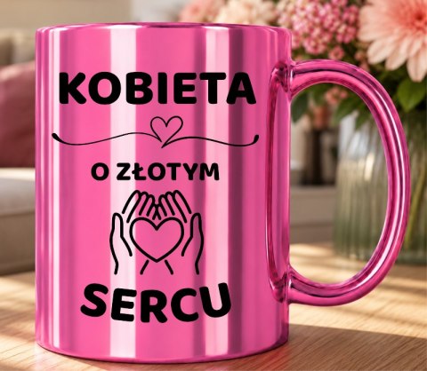 Kubek różowy z dedykacją wyjątkowy prezent dla KOBIETY MAMY KOLEŻANKI