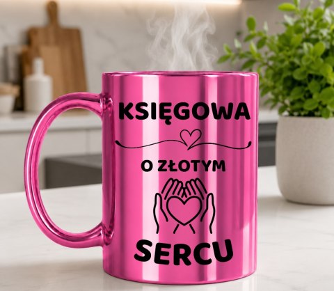 Kubek różowy z dedykacją wyjątkowy prezent dla KSIĘGOWEJ