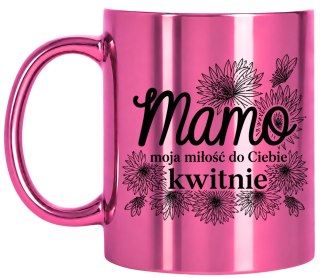 Kubek różowy z nadrukiem prezent dla MAMY Dzień Matki Mama Teściowa