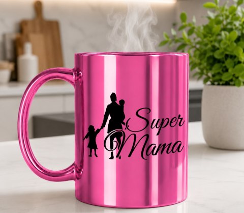Kubek różowy z nadrukiem prezent dla MAMY Dzień Matki Mama Teściowa
