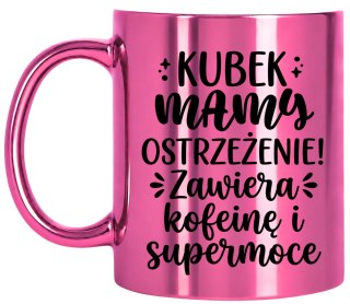 Kubek różowy z nadrukiem prezent dla MAMY Dzień Matki Mama Teściowa