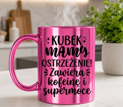 Kubek różowy z nadrukiem prezent dla MAMY Dzień Matki Mama Teściowa