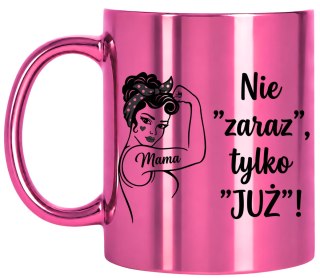 Kubek różowy z nadrukiem prezent dla MAMY Dzień Matki Mama Teściowa