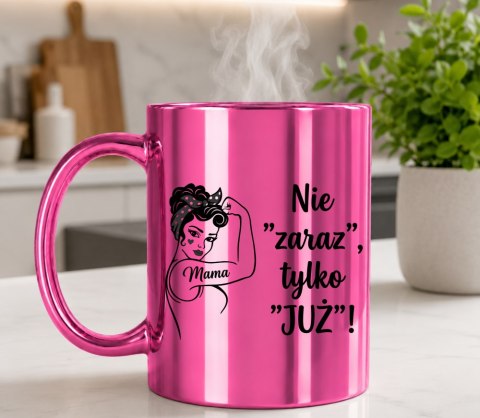 Kubek różowy z nadrukiem prezent dla MAMY Dzień Matki Mama Teściowa