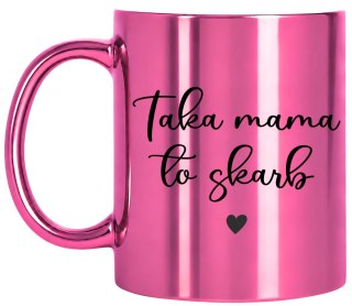 Kubek różowy z nadrukiem prezent dla MAMY Dzień Matki Mama Teściowa