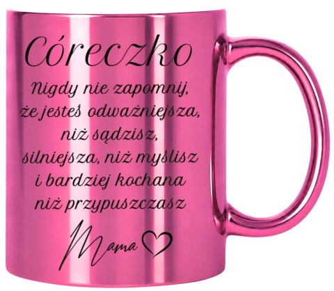 Różowy kubek z dedykacją dla Córki - wyjątkowy prezent na każdą okazję