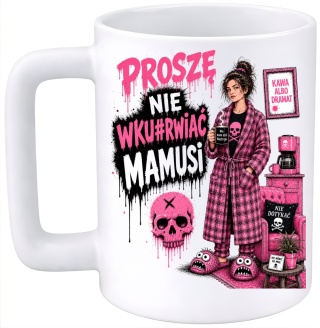 Kubek 400ml DUŻY z nadrukiem prezent dla MAMY Dzień Matki Mama Teściowa