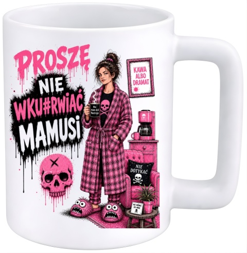 Kubek 400ml DUŻY z nadrukiem prezent dla MAMY Dzień Matki Mama Teściowa