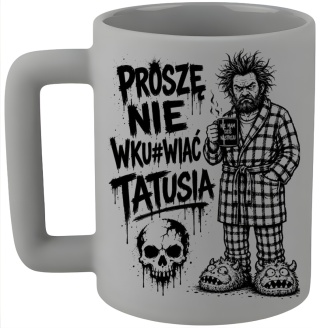 Kubek 400ml DUŻY z nadrukiem prezent dla TATY Teścia Dzień Ojca Tata