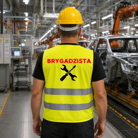KAMIZELKA ODBLASKOWA PREMIUM Z DOWOLNYM NADRUKIEM XL