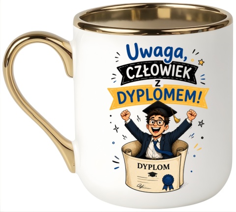 Kubek PREMIUM prezent Pan MAGISTER z Dyplomem upominek zakończenie studiów
