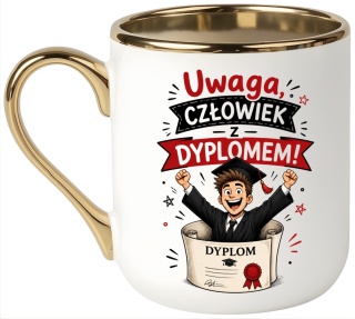 Kubek PREMIUM prezent Pan MAGISTER z Dyplomem upominek zakończenie studiów