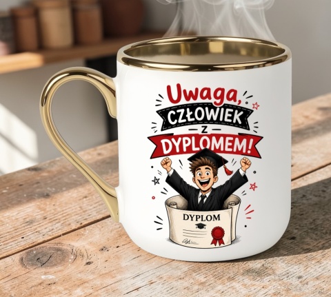 Kubek PREMIUM prezent Pan MAGISTER z Dyplomem upominek zakończenie studiów