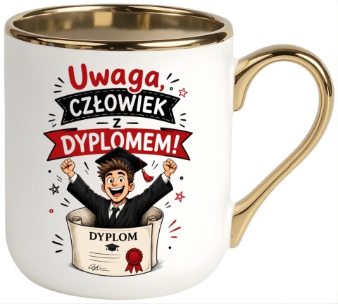Kubek PREMIUM prezent Pan MAGISTER z Dyplomem upominek zakończenie studiów