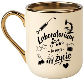 Kubek PREMIUM z nadrukiem śmieszny prezent - Laboratorium to moje życie