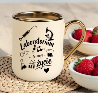 Kubek PREMIUM z nadrukiem śmieszny prezent - Laboratorium to moje życie
