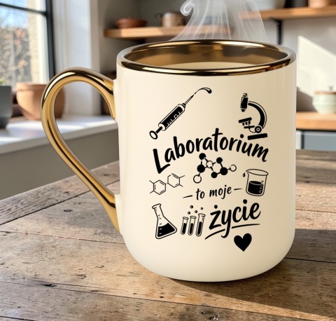 Kubek PREMIUM z nadrukiem śmieszny prezent - Laboratorium to moje życie