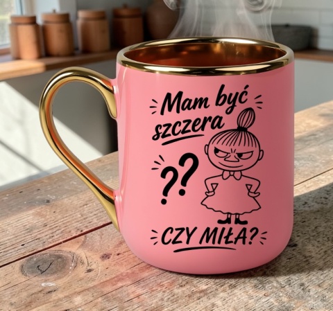 Kubek PREMIUM z nadrukiem śmieszny prezent - Mam być szczera?...