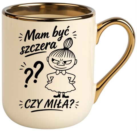 Kubek PREMIUM z nadrukiem śmieszny prezent - Mam być szczera?...