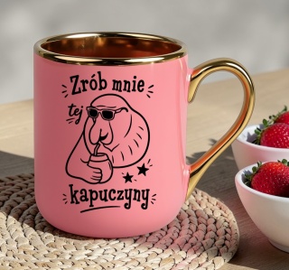 Kubek PREMIUM z nadrukiem śmieszny prezent - Zrób mnie kapuczyny...