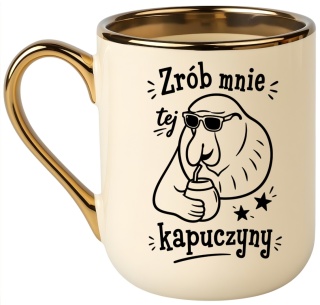 Kubek PREMIUM z nadrukiem śmieszny prezent - Zrób mnie kapuczyny...