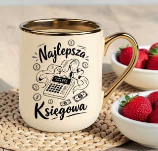 Kubek PREMIUM z nadrukiem śmieszny prezent dla Księgowej