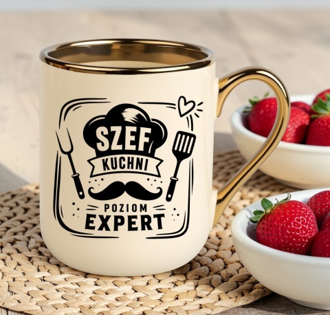 Kubek PREMIUM z nadrukiem śmieszny prezent dla Kucharza - Szef Kuchni