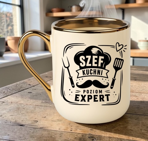 Kubek PREMIUM z nadrukiem śmieszny prezent dla Kucharza - Szef Kuchni