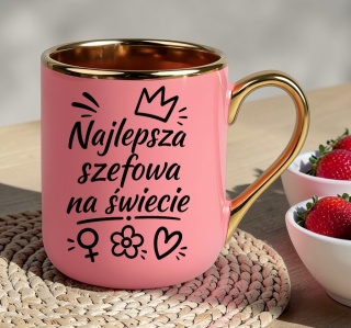 Kubek PREMIUM z nadrukiem śmieszny prezent dla Szefowej, Kierowniczki