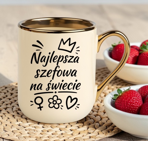 Kubek PREMIUM z nadrukiem śmieszny prezent dla Szefowej, Kierowniczki