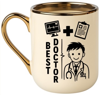 Kubek PREMIUM z nadrukiem śmieszny prezent dla lekarza - Best Doctor...