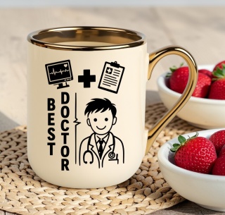 Kubek PREMIUM z nadrukiem śmieszny prezent dla lekarza - Best Doctor...