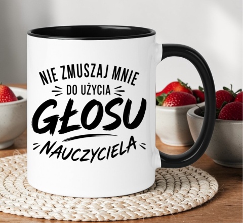 Kubek z nadrukiem śmieszny prezent Dzień Nauczyciela koniec Roku Szkolnego