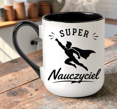 Kubek z nadrukiem śmieszny prezent Dzień Nauczyciela koniec Roku Szkolnego