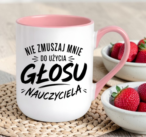 Kubek z nadrukiem śmieszny prezent Dzień Nauczyciela koniec Roku Szkolnego