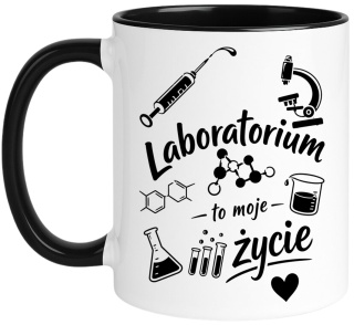 Kubek z nadrukiem śmieszny prezent - Laboratorium to moje życie