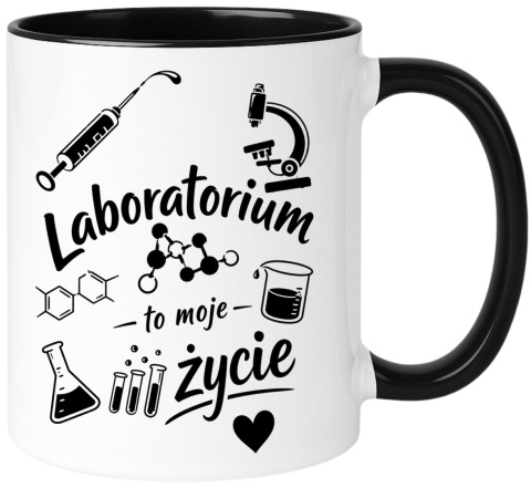 Kubek z nadrukiem śmieszny prezent - Laboratorium to moje życie