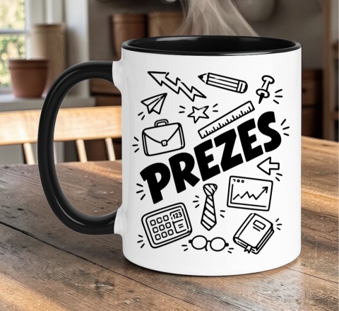 Kubek z nadrukiem śmieszny prezent dla Prezesa Szefa