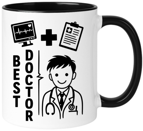 Kubek z nadrukiem śmieszny prezent dla lekarza doktora - Best Doctor