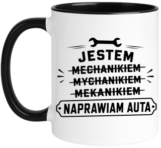 Kubek z nadrukiem śmieszny prezent dla mechanika