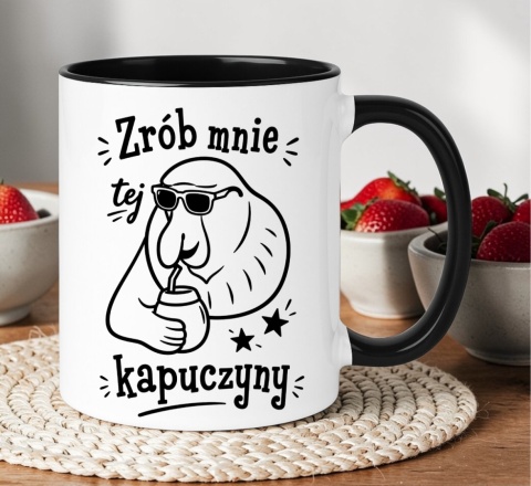 Kubek z nadrukiem śmieszny prezent na różne okazje - Zrób mnie kapuczyny