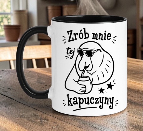 Kubek z nadrukiem śmieszny prezent na różne okazje - Zrób mnie kapuczyny
