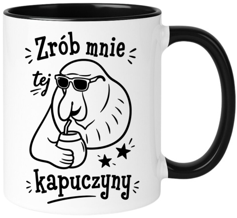 Kubek z nadrukiem śmieszny prezent na różne okazje - Zrób mnie kapuczyny