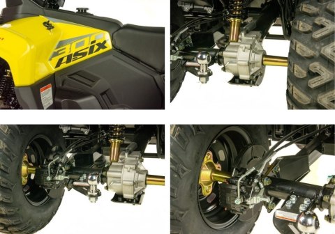 Quad ASIX GLADIATOR 200 4T T3B żółty - homologacja